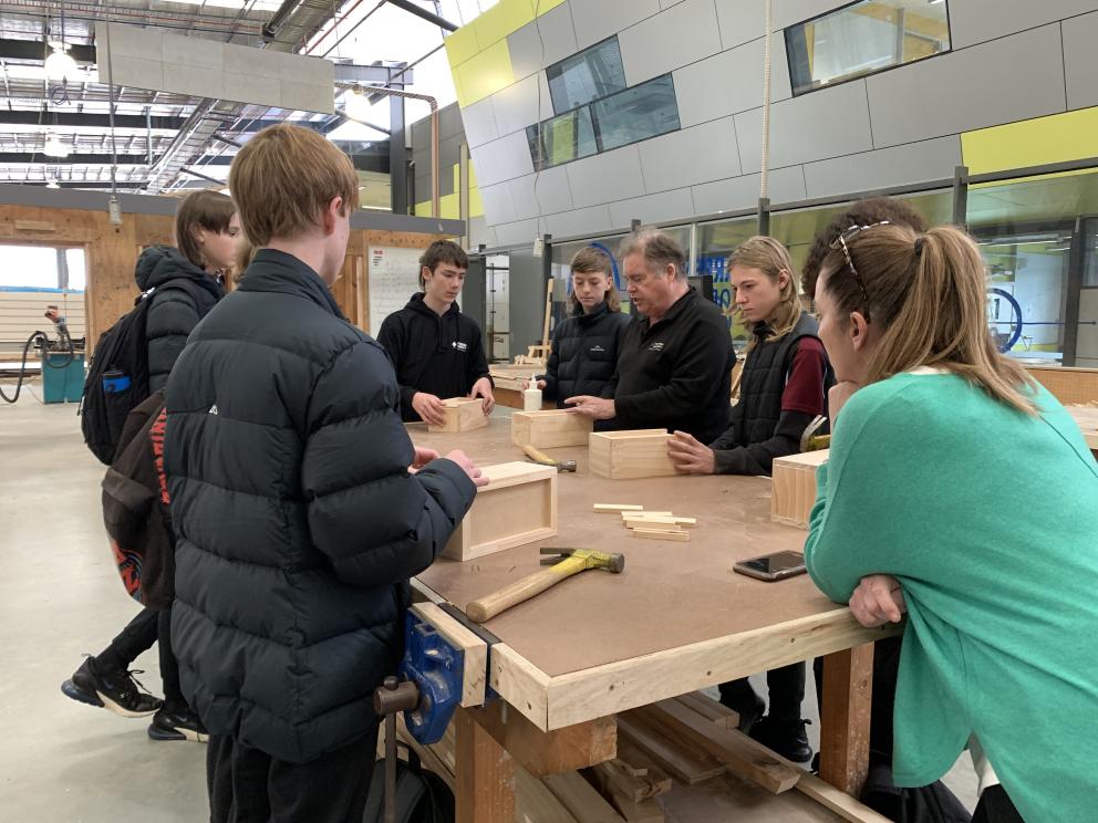 Secondary school students at VU Polytechnic's Try a Trade Day in June 2022.