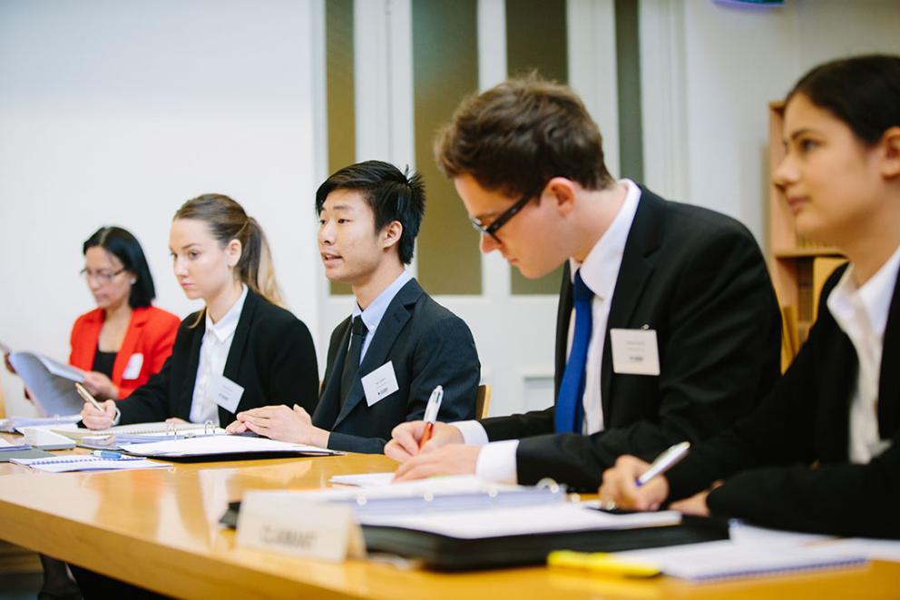 Students participate in the Hon. Michael Kirby Contract Law Moot Court Competition. 